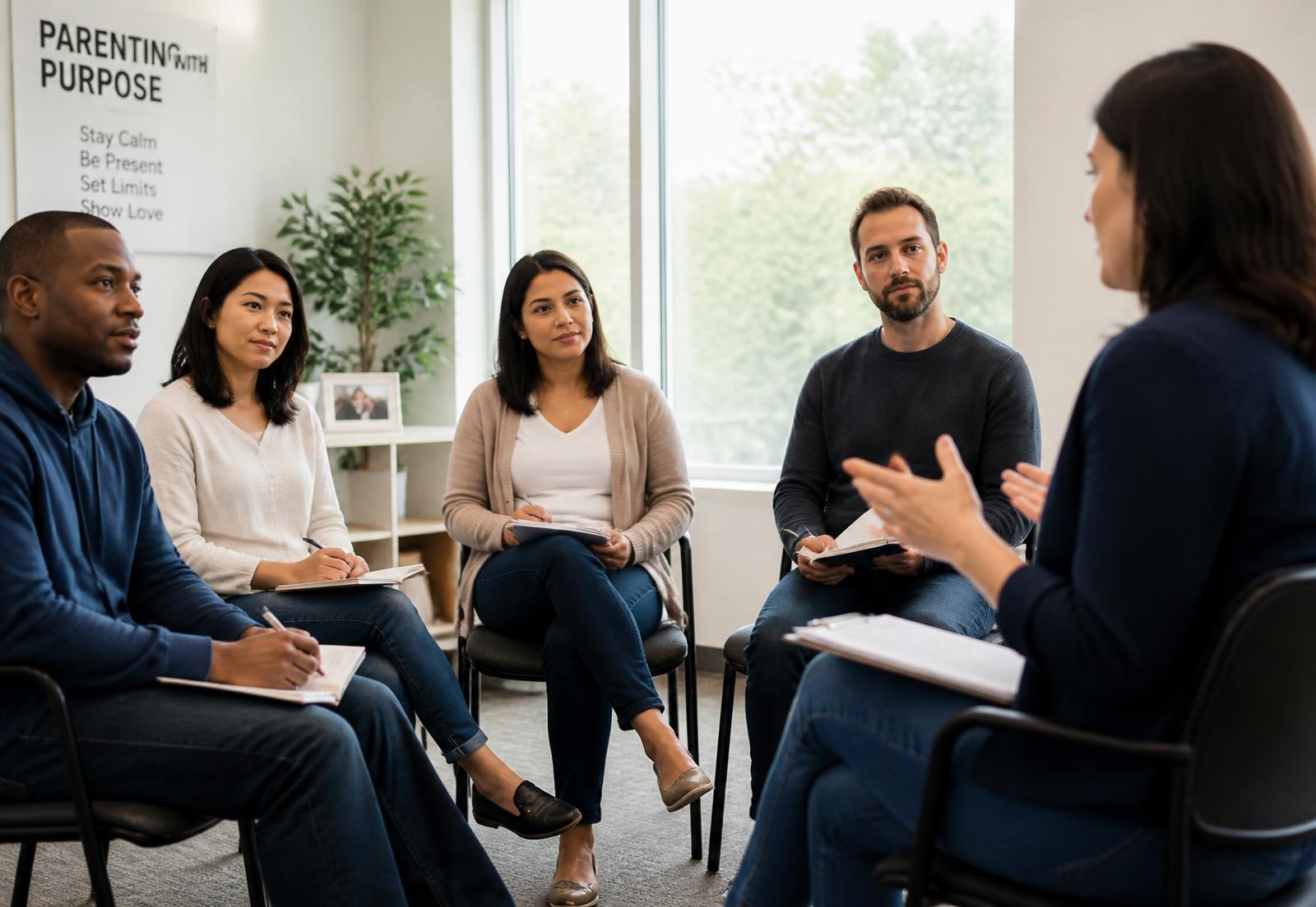A Positive Discipline workshop with a small group of parents